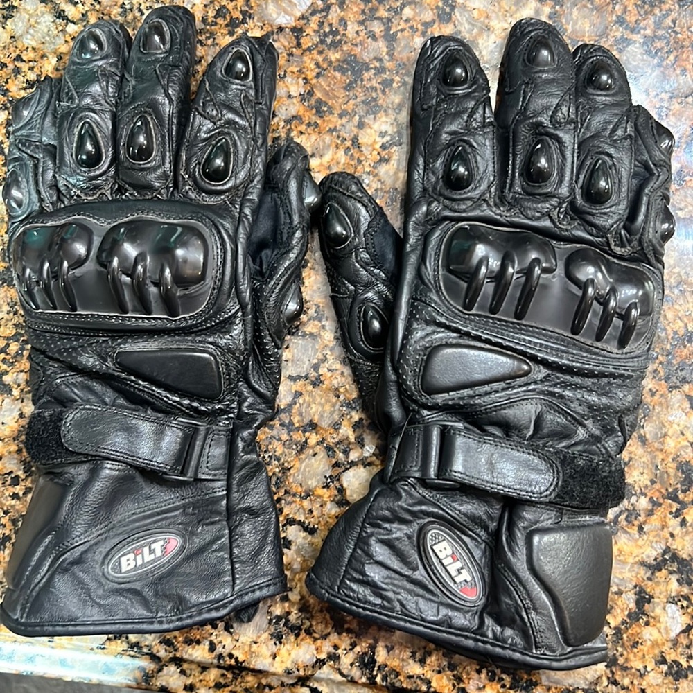 Bilt men’s black  motorcycle riding gloves